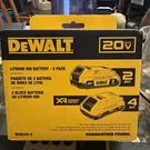 New Sealed Dewalt 20V Max 2-PACK 2.0AH+4.0AH Xr Lithium-ion Battery DCB224-2. Fixed Price $105.00.
