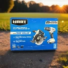 Hart 20V 2-TOOL Kit: Drill/driver & 6-1/2" Saw, Li-ion HPCK221BSB. Fixed Price $95.00.