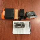 New Ridgid 18V Bluetooth Speaker Kit W/battery And Charger R84088KN B154. Fixed Price $62.95.