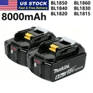 2 Pack 8.0AH 18V For Makita Lxt Lithium-ion BL1840 BL1850 BL1860 Tool Battery. Fixed Price $36.93.