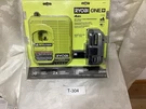 Ryobi One+ 18V Lithium-ion Charger Starter Kit W/ (2) 4AH Batteries PSK014. Fixed Price $110.00.