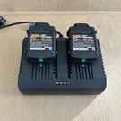 Worx 20V Dual Port Quick Battery Charger Power Share WA3884 + Batteries WA3575. Fixed Price $61.60.