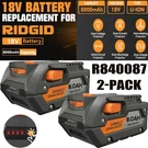 2 Pack For Ridgid R840085 8.0AH Lithium-ion Battery Rigid 18VOLT R840087. Fixed Price $44.90.