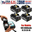 Replace Fo Makita Battery 18V 5AH BL1850B BL1860 BL1815 Lithium Lxt Led Charger. Fixed Price $6.90.