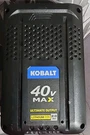Kobalt Kb 240-03 40V Max Lithium Ion 2.0AH Battery. Fixed Price $62.50.