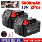 2PACK 5.0AH For Milwaukee Lithium 18V Li-ion Extended 48-11-1850 Battery. Fixed Price $33.99.