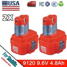 2-PACK 9.6VOLT 4.8AH Nimh Battery For Makita PA09 6222D 9100 9120 9122 9133 9134. Fixed Price $28.38.
