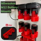 New Premium Milwaukee M12 Battery Holder Wall Mount Holds 3 Batteries. Fixed Price $14.22.