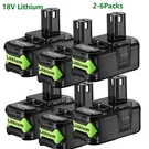 6.5AH For Ryobi P108 18V Battery High Capacity 6500MAH One Plus P106. Fixed Price $29.59.