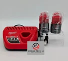 Milwaukee M12 Pack CP2.0 12V X2 2.0AH Battery Oem (48-11-2420) & Charger Kit. Fixed Price $69.98.