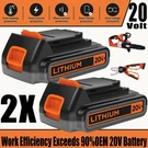 2PACK Lithium-ion 1.5AH Battery For Black Decker Volt LBXR20 LBX20 LB20. Fixed Price $29.00.