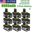 8.0AH 18VOLT For Ryobi P107 One+ Plus High Capacity Lithium Ion Battery. Fixed Price $157.59.