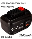 For Black&deckers 60V Max Replace Battery Li-ion 2.5AH LBX1560-LBX2560 Us. Fixed Price $71.99.