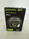 Oem Greenworks BAB740 Ultra 80V 2.0 Ah Lithium Battery Original Authentic. Fixed Price $129.99.