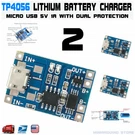 2PCS TP4056 Micro Usb 5V 18650 Lithium Battery Charging Dual Protection DW01A. Fixed Price $6.89.