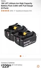 Makita BL1830 18V Lithium-ion 3.0AH Battery Twin Pack Black. Fixed Price $125.00.