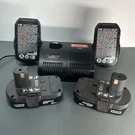 4 Genuine Ryobi One+ 18V Lithium-ion 2.0 Ah Battery P190 With Charger. Fixed Price $44.99.