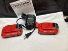 New- Genuine Craftsman CMCB101 20V Max Charger & Two 2.0AH CMCB202 Batteries. Fixed Price $44.44.