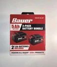 Bauer 20V 5 Ah Lithium-ion Battery Bundle 2-PACK 1907C-B-2P / 71270. Fixed Price $64.00.
