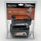 New!! Ridgid 18V Lithium-ion (1) 4.0 Ah Battery & 2.0 AC87024SB. Fixed Price $99.95.