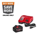 Milwaukee M18 18V Lithium-ion Redlithium Forge Starter Kit 8.0AH Battery Charger. Fixed Price $179.99.